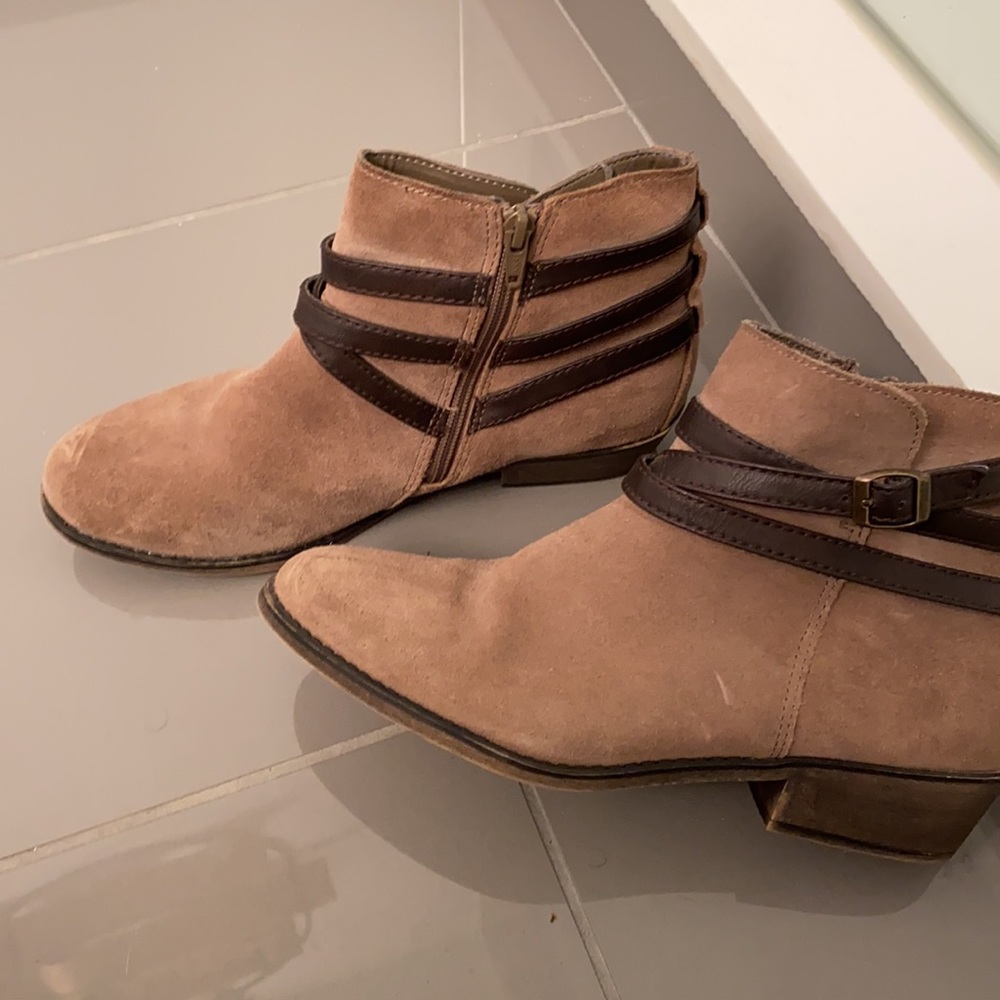 Brown ankle booties